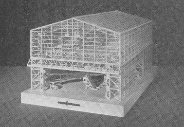 FIG. 15. Model of large test frame with building.