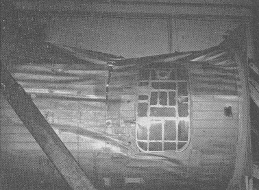 FIG. D. Test failure of a fuselage section due to external pressure.